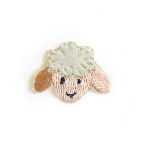Application Mouton [ 2,2 x 2,7 cm ] – écru/rose, 