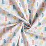 Tissu en coton Cretonne formes hachurées – argent/violet pastel,  thumbnail number 3