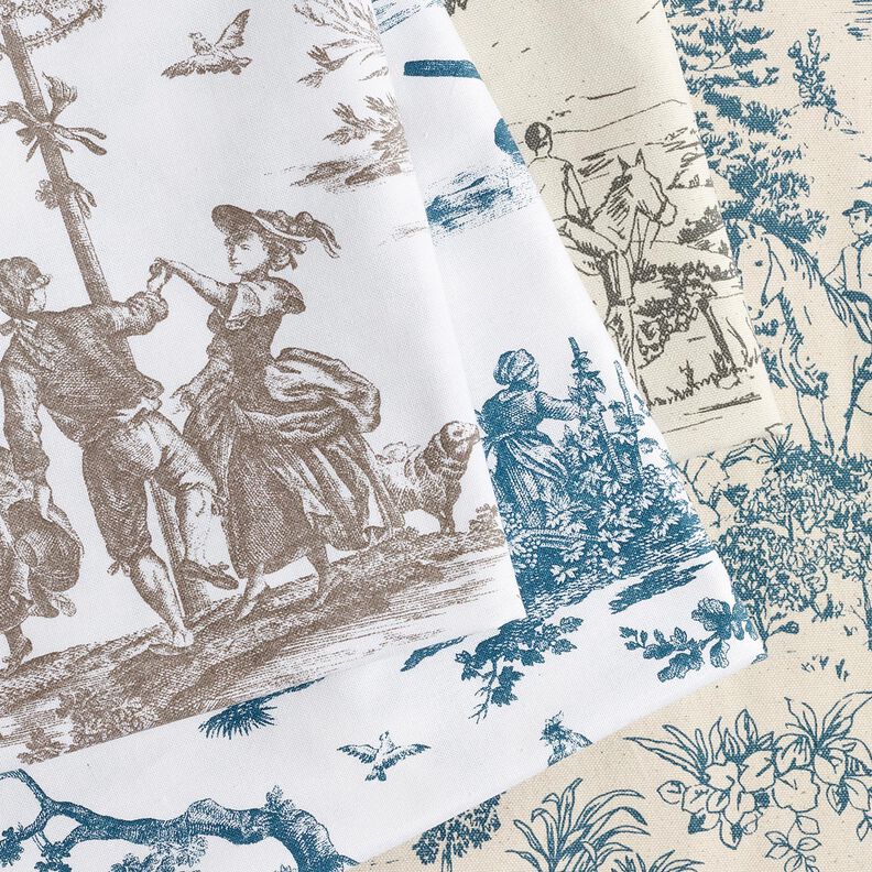 Tissu de décoration Panama Chevauchée – gris/nature,  image number 5