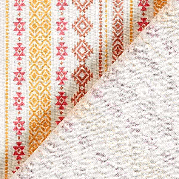 Tissu en coton cretonne Ethno – moutarde/beige,  image number 5