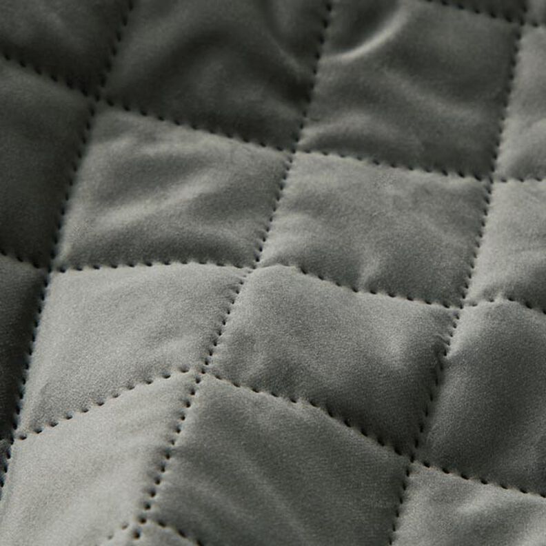 Tissu de revêtement Velours Tissu matelassé – gris foncé,  image number 2