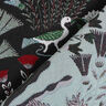 Tissu de décoration Gobelin Botanique paradisiaque – noir/vert,  thumbnail number 5