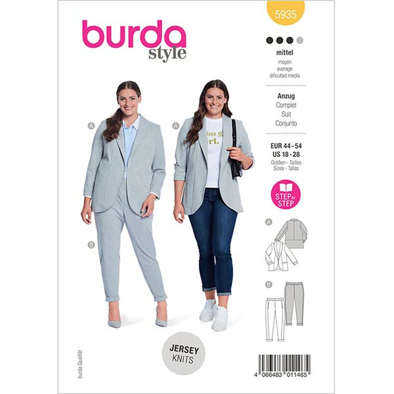 Tailleur grande taille  | Burda 5935 | 44-54,  image number 1