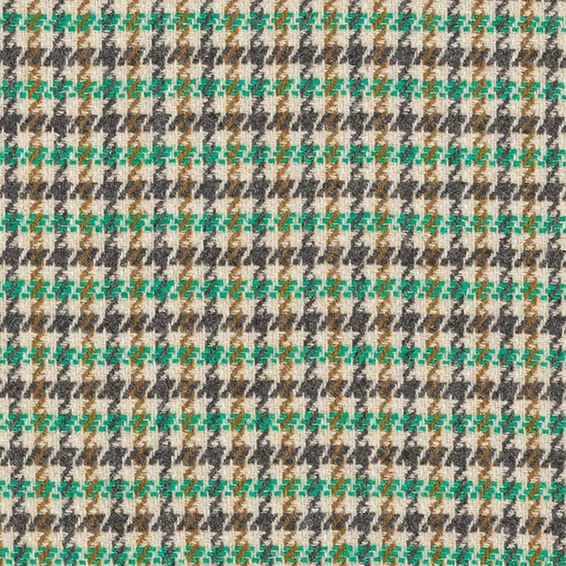 Laine mélangée Carreaux – vert/anthracite,  image number 1