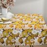 Tissu en coton Cretonne Grandes fleurs rétro – noir/jaune soleil,  thumbnail number 6