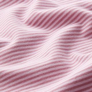 Bord-côtes tubulaire, fines rayures – vieux rose/rose, 