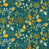 Tissu de décoration Semi-panama art de la feuille – bleu océan,  thumbnail number 1