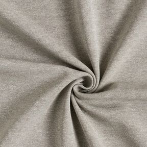 Maille jacquard chiné à paillettes – beige/argent métallisé, 