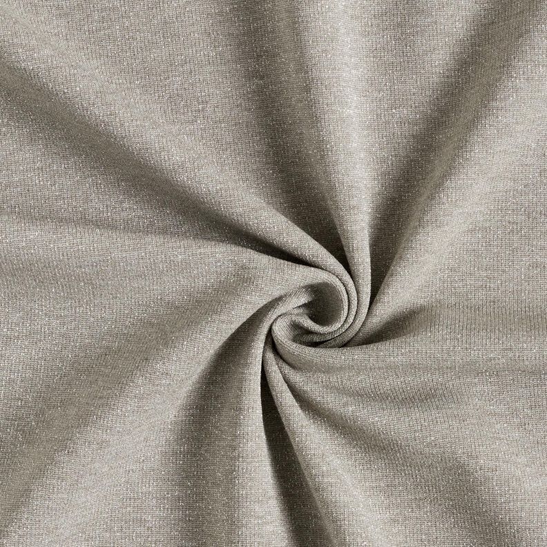 Maille jacquard chiné à paillettes – beige/argent métallisé, image number 1