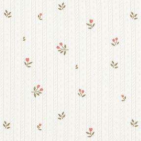 Ajour Jersey coton Tulipes – ivoire, 