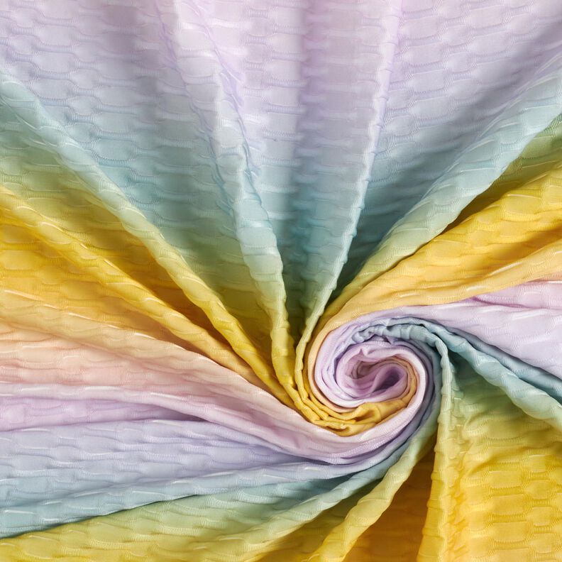 Jersey sport Dégradé de couleurs structuré – violet pastel/abricot,  image number 3