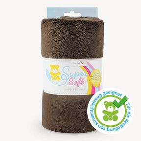 Peluche SuperSoft SNUGLY [ 1 x 0,75 m | 5 mm ] - marron foncé | Kullaloo , 