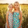 Popeline coton grosses pommes | Poppy Fabrics – bleu aqua/saumon,  thumbnail number 5
