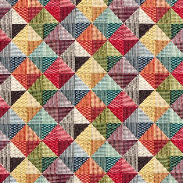 Tissu décoratif Gobelin losanges rétro colorés,  image number 1
