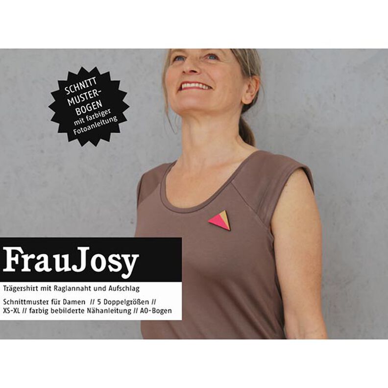 FRAU JOSY - Débardeur avec couture raglan et revers aux épaules, Studio Schnittreif  | XS -  XL,  image number 1