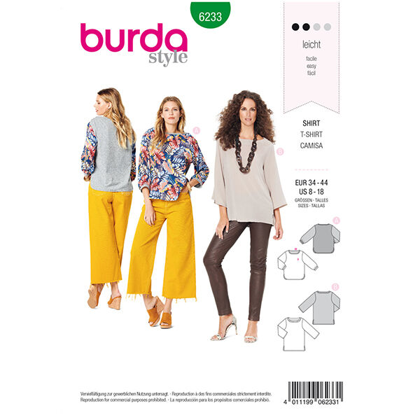 Haut, Burda 6233 | 34 - 44, image number 1