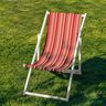 Extérieur Tissu pour chaise longue Rayures verticales 44 cm – rouge foncé/orange,  thumbnail number 4