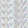 Tissu de décoration Semi-panama losanges modernes – blanc/bleu,  thumbnail number 1