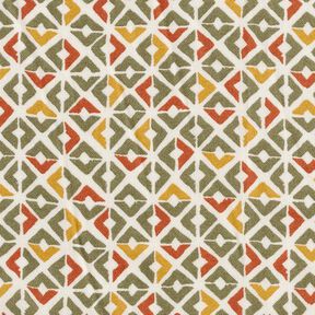 Crêpe de viscose Losanges rétro – beige/kaki, 