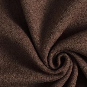 Loden de laine foulé Chiné – marron foncé, 