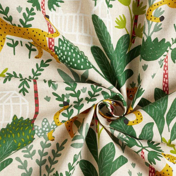 Tissu de décoration Semi-panama Léopards de la jungle, image number 4