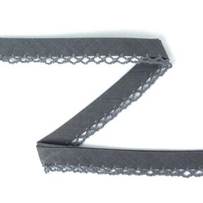 Biais avec bordure au crochet 19 – gris foncé, 