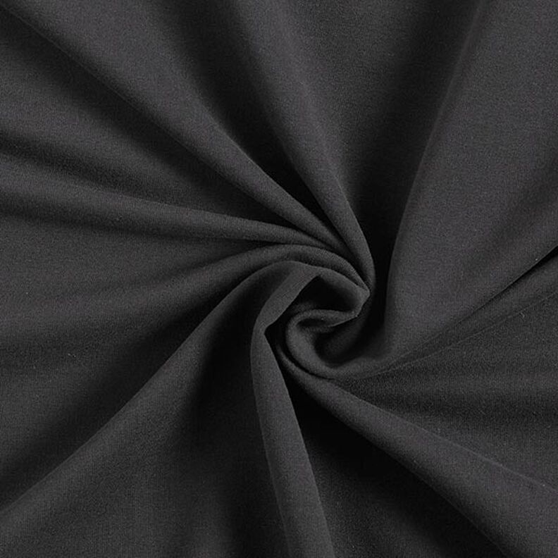 French Terry léger uni – noir,  image number 1