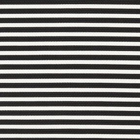 Maille jacquard rayures horizontales – blanc/noir, 