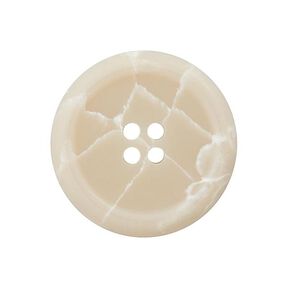 Bouton polyester 4 trous Recycling – beige, 