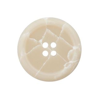 Bouton polyester 4 trous Recycling – beige, 