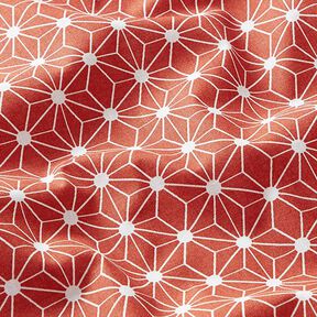 Tissu en coton Cretonne Étoile graphique – rouge cerise, 