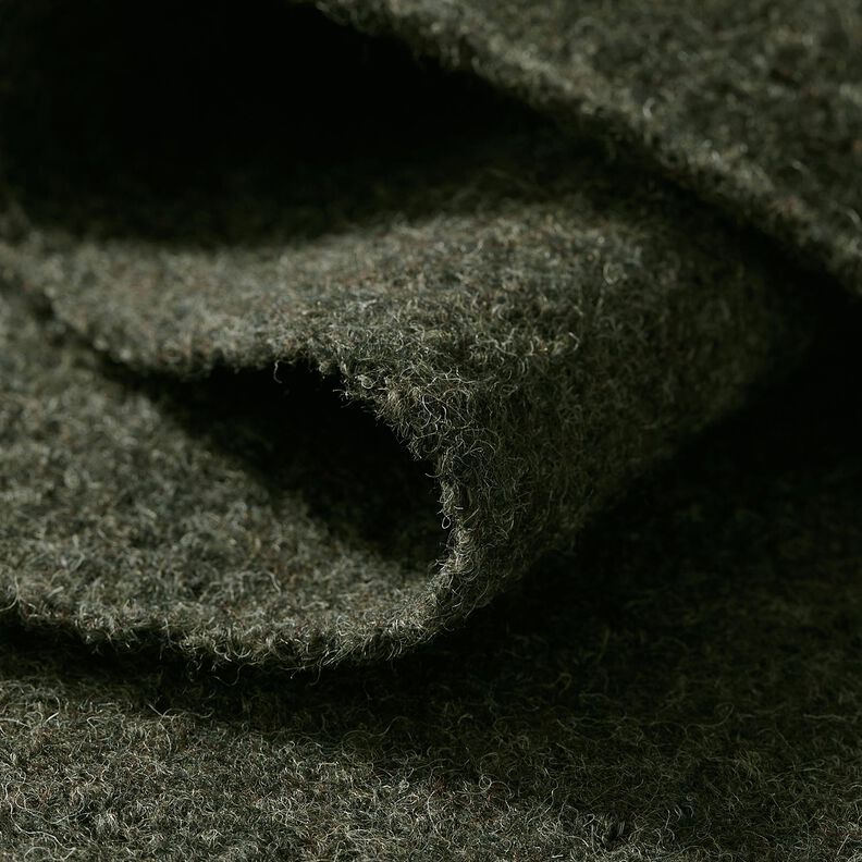 Loden de laine foulé – olive foncé, image number 4