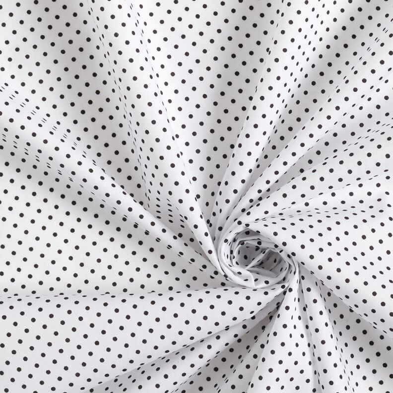 Popeline coton Pois miniatures – blanc/noir, image number 3