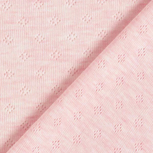 Jersey finement tricoté à motif ajouré Melange – rose clair,  image number 4