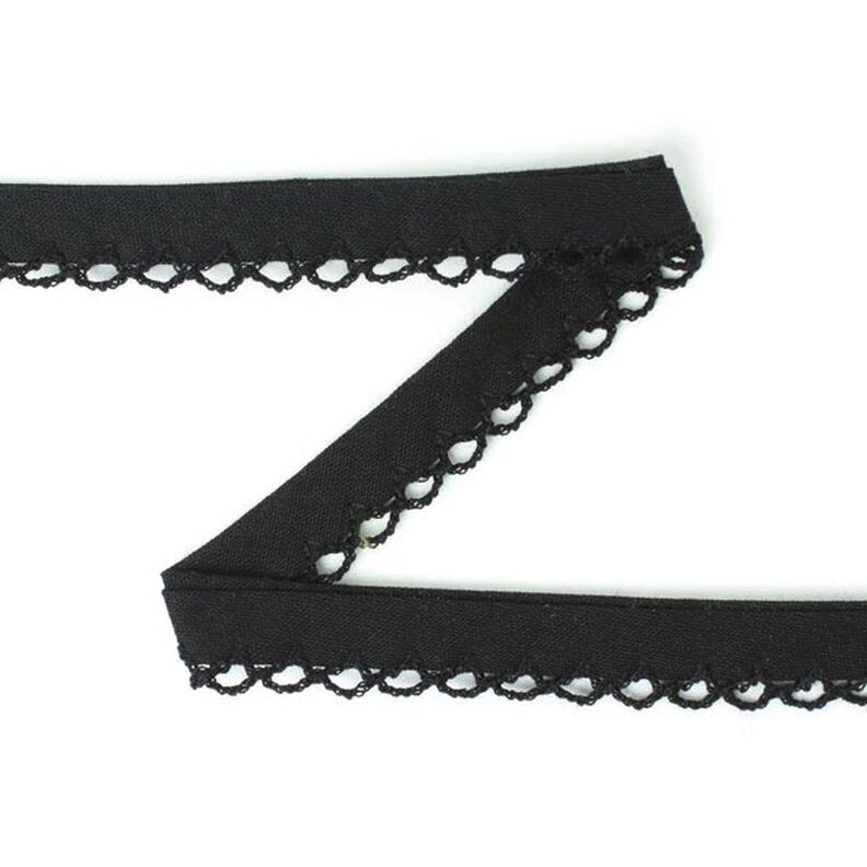 Biais avec bordure au crochet 15 – noir,  image number 1