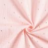 Tissu double gaze de coton Imprimé feuille Rectangle | by Poppy – rosé,  thumbnail number 3