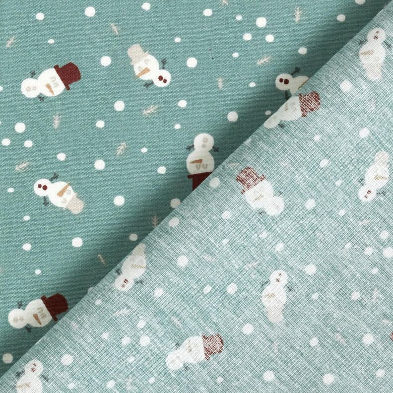 Tissu en coton Popeline Jolis bonhommes de neige – roseau,  image number 4