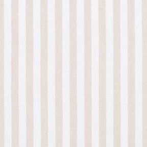 Tissu de décoration Semi-panama rayures verticales – beige clair/blanc, 