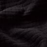 Tissu triple gaze de coton Uni – noir,  thumbnail number 2
