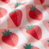 Coton enduit Carreaux avec fraises – rosé/rouge,  thumbnail number 3