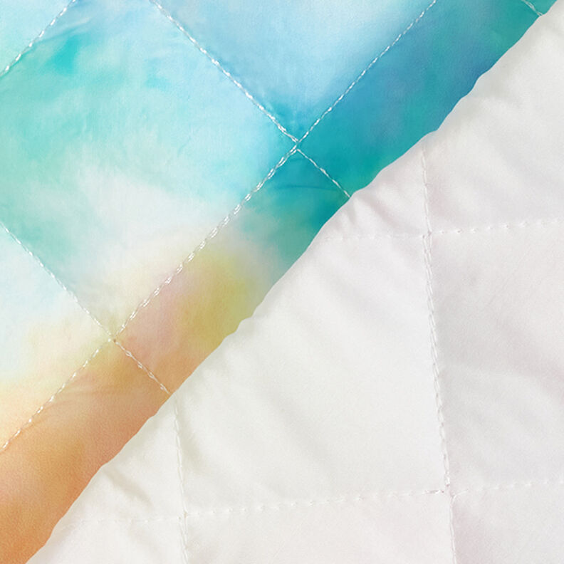 Tissu matelassé Dégradé arc-en-ciel – blanc/mélange de couleurs,  image number 4