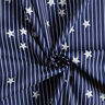 Popeline coton Rayures et étoiles – bleu marine/blanc,  thumbnail number 3