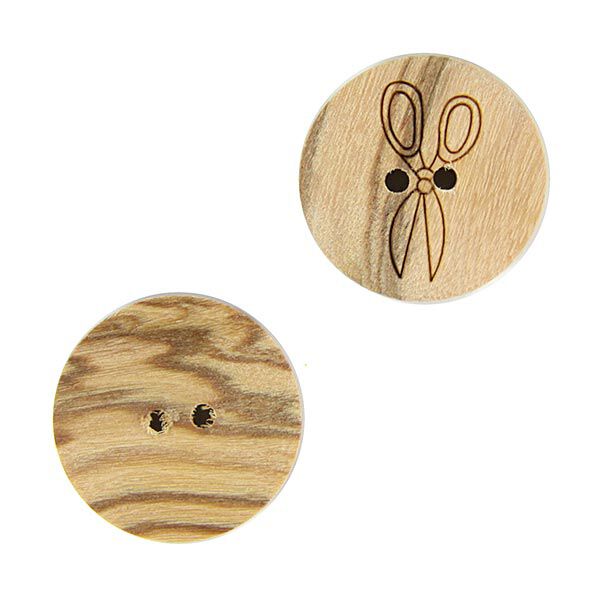 Bouton bois Ciseaux, image number 2