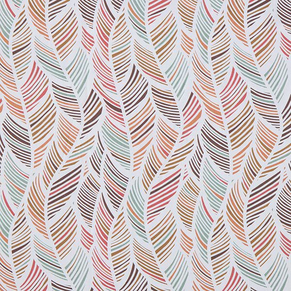 Tissu de décoration Semi-panama motif de feuilles – marron,  image number 1
