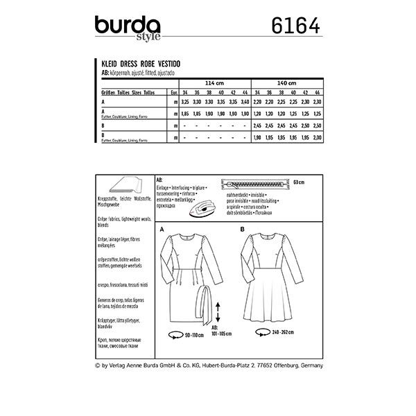 Robe, Burda 6164 | 34-44, image number 9