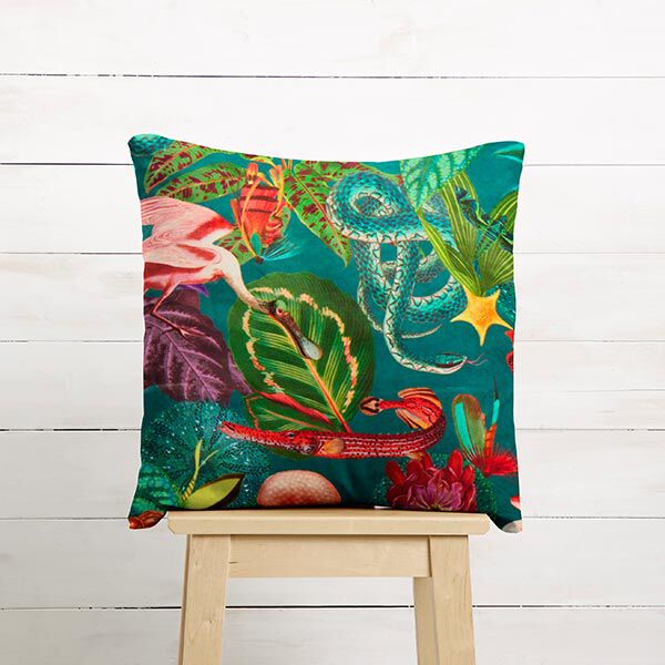 Velours décoratif Plantes exotiques – pistache, image number 6