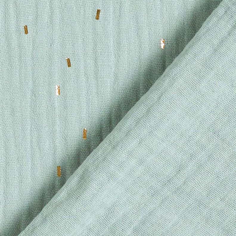 Tissu double gaze de coton imprimé feuille Rectangle | by Poppy – roseau,  image number 4