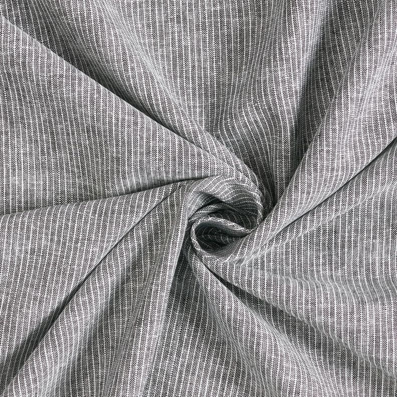 M&eacute;lange lin coton rayures &eacute;troites &ndash; noir/blanc,  image number 3