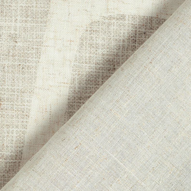 Tissu pour voilages Mélange lin Formes  – taupe clair/nature,  image number 4