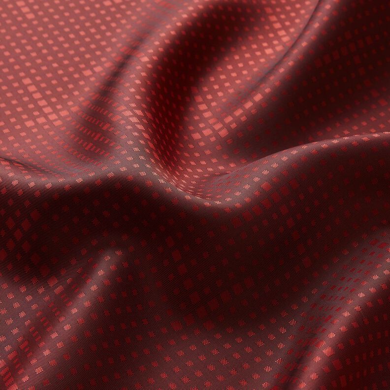 Tissu de doublure Jacquard Petites boîtes irrégulières – carmin,  image number 2